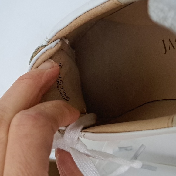 Elegant White and Silver Women's Sneakers - Picture 9 of 15